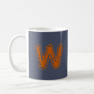 Creepy Monogram Clashing Orange auf Blue Kaffeetasse