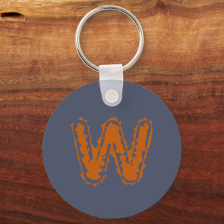 Creepy Monogram Clashing Orange auf Blue Schlüsselanhänger