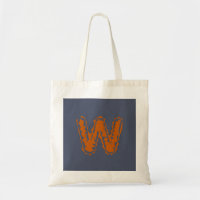 Creepy Monogram Clashing Orange auf Blue