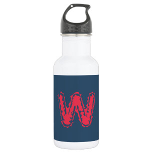 Creepy Monogram Clashing Red auf Blue Edelstahlflasche