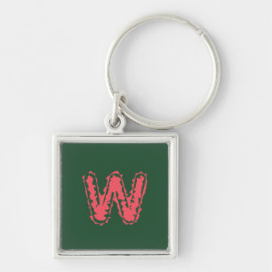 Creepy Monogram Clashpink auf Green Schlüsselanhänger