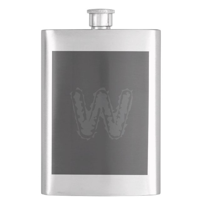 Creepy Monogram Gray on Gray Flachmann (Vorderseite)