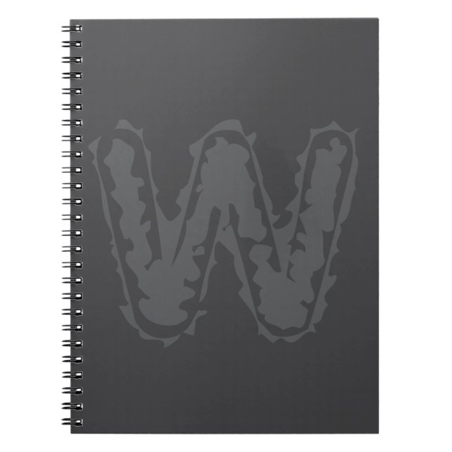 Creepy Monogram Gray on Gray Notizblock (Vorderseite)
