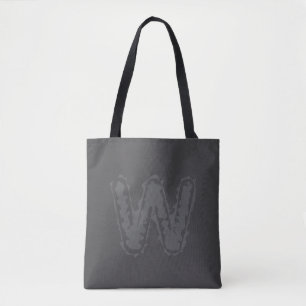Creepy Monogram Gray on Gray Tasche