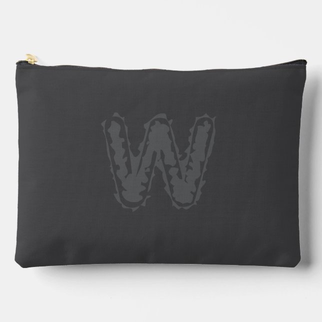 Creepy Monogram Gray on Gray Zubehörtasche (Vorderseite)