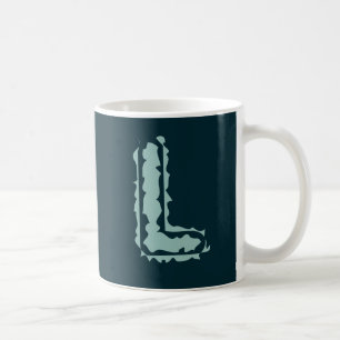 Creepy Monogram Mint Green auf Deep Blue Kaffeetasse