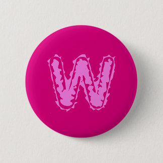 Creepy Monogram Pink auf Pink Button