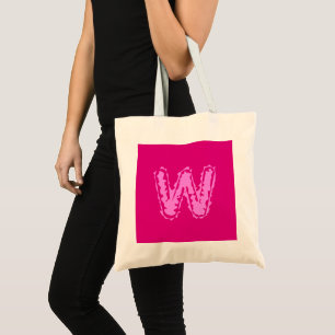 Creepy Monogram Pink auf Pink Tragetasche