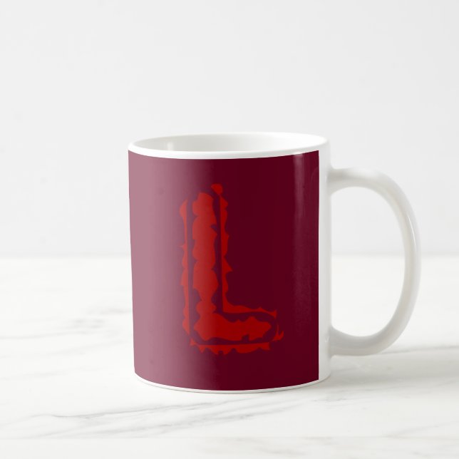 Creepy Monogram Red on Red Kaffeetasse (Rechts)