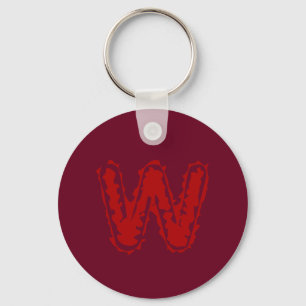 Creepy Monogram Red on Red Schlüsselanhänger