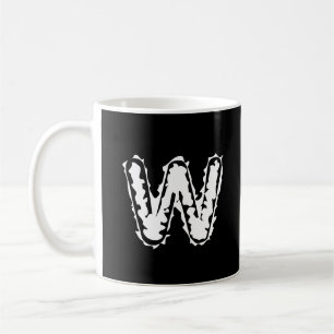 Creepy Monogram White auf Black Kaffeetasse