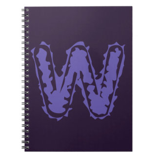 Creepy Monogramm Lila auf Lila Notizblock