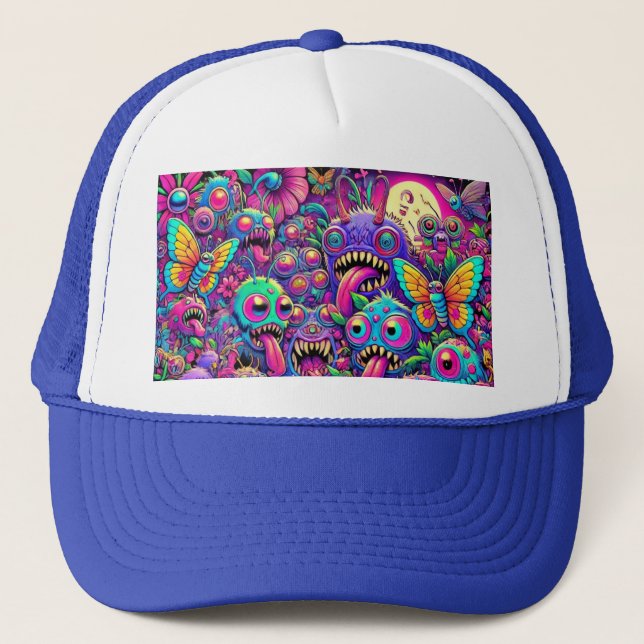 Creepy Monster Bugs Truckerkappe (Vorderseite)