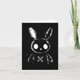 Creepy Niedlich Bunny Rabbit Alt Goth Grunge Horro Karte