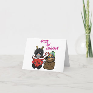 Creepy Niedlich Greetings from Krampus Karte
