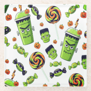 Creepy Niedlich Halloween Frankenstein Glasuntersetzer