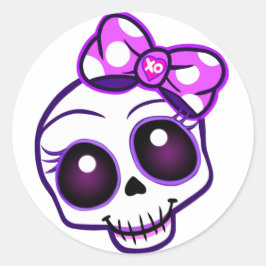 Creepy Niedlich Kawaii Button Button Runder Aufkleber