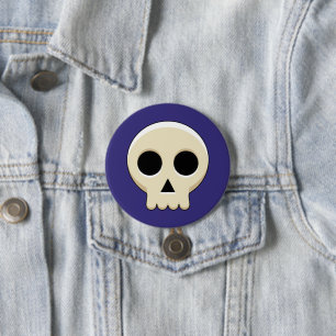 Creepy Niedlich Kawaii Goth Skull Button