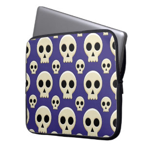 Creepy Niedlich Kawaii Goth Skull Pattern Laptopschutzhülle