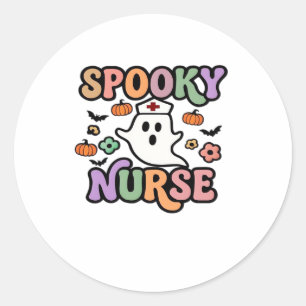 Creepy Nurse Classic T - Shirt Runder Aufkleber