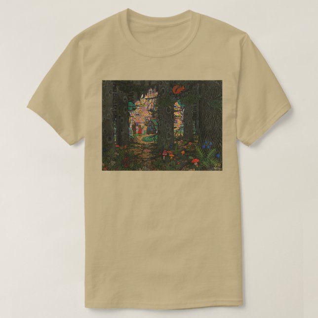 Creepy Old Witch Retro Fairy Tale Hansel and Grete T-Shirt (Design vorne)