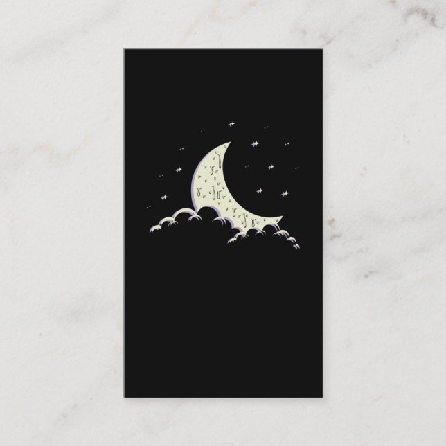 Creepy Pastel Goth Moon Wiccan Visitenkarte (Vorderseite)
