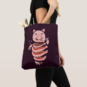 Creepy Pig Ironic Horror Tasche