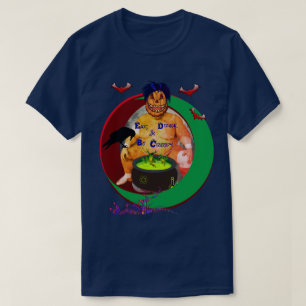 Creepy Pumpkin Halloween Blue Uni Sex T-Shirt
