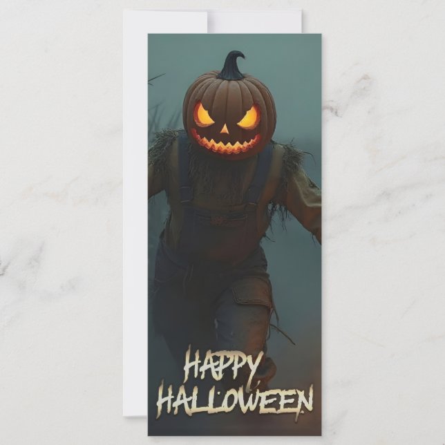 Creepy Pumpkin Head Halloween Szene (Vorderseite)