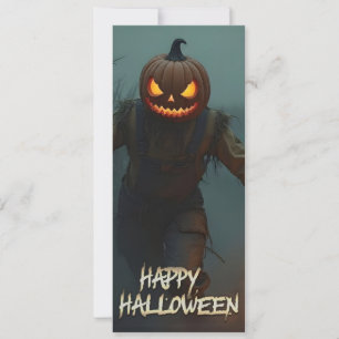 Creepy Pumpkin Head Halloween Szene