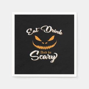 Creepy Pumpkin Monster Halloween Serviette