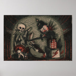 Creepy Puppen: Böser Jack-in-the-box-Skelettbully Poster