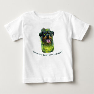 Creepy Rottweiler Frankenstein Jar Illustration Baby T-shirt