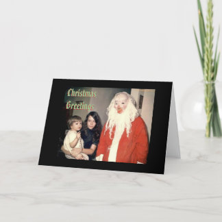 Creepy Santa Christmas Cards Feiertagskarte