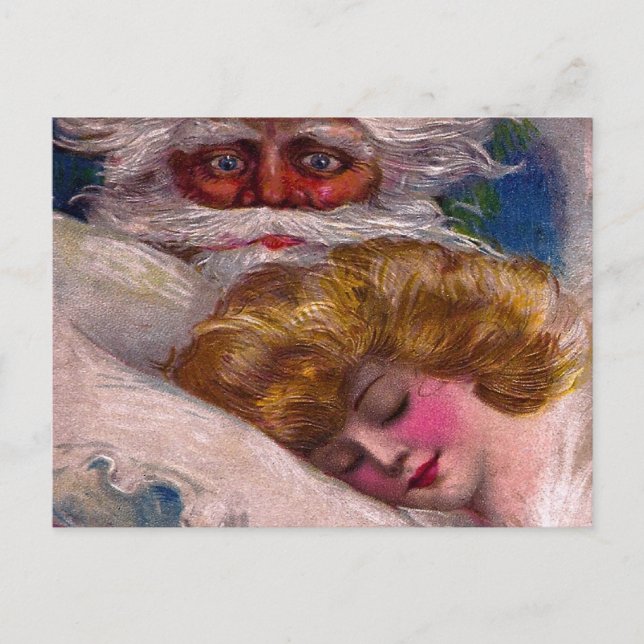 Creepy Santa Claus Hübsche Frau Weihnachten (Vorderseite)