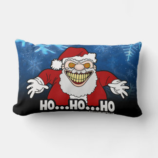Creepy Santa Claus Screwball Graphics HOHOHO Lendenkissen