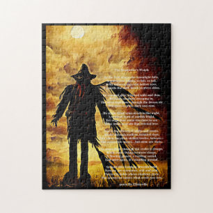 Creepy Scarecrow dunkle Kunst und Gedicht