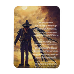 Creepy Scarecrow dunkle Kunst und Gedicht Magnet