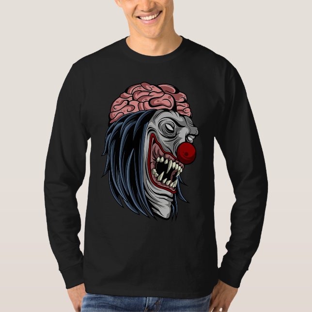 Creepy Scary Halloween Evil Zombie Clown Horror T-Shirt (Vorderseite)