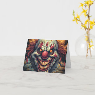 Creepy Sideshow Karneval Funhouse Clown Halloween Karte