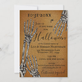 Creepy Skeleton Hands Halloween-Party Einladung