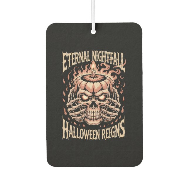 Creepy Skeleton Hands Pumpkin Skull Autolufterfrischer (Vorderseite)