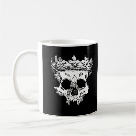 Creepy Skeleton Kopf auf Kaffeetasse