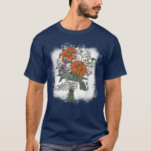 Creepy Sketlen Sonnenblumen Halloween Pumpkin für T-Shirt