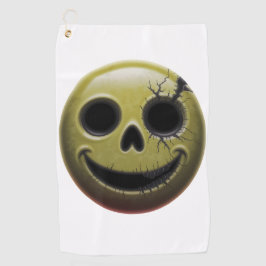 Creepy Smiley Skull Golf Handtuch