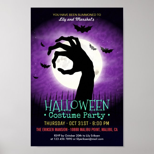 Creepy Spooky Halloween Costume Party | Poster (Vorne)