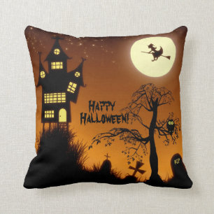 Creepy Spuk Haus Halloween dekorativ Kissen