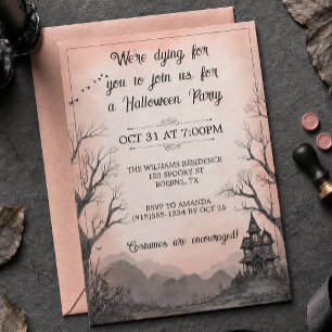 Creepy Spuk House Adult Halloween Einladung
