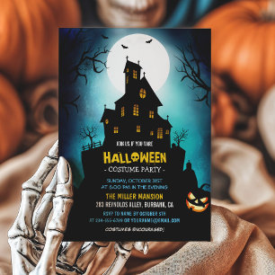 Creepy Spuk House Beängstigendes Halloween-Party Einladung