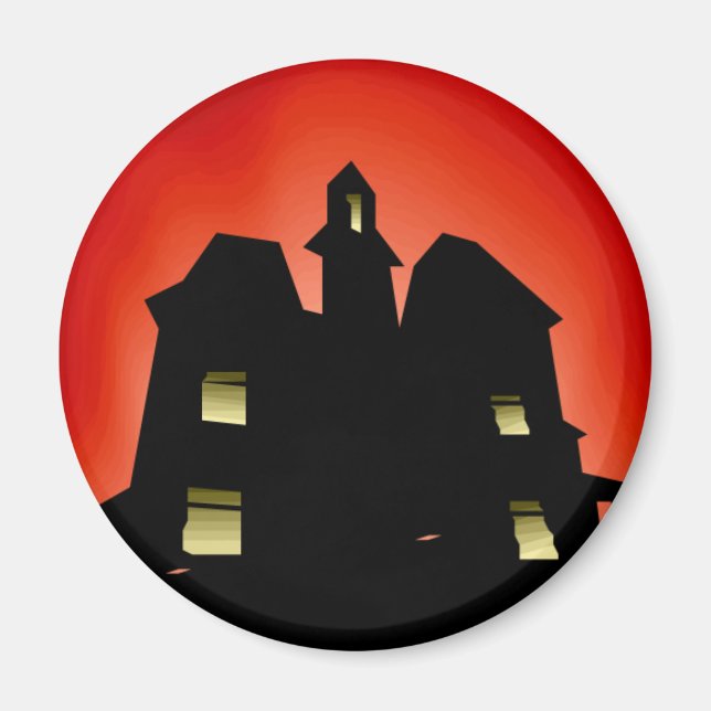 Creepy Spuk House Magnet (Vorne)
